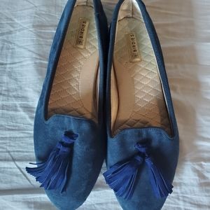 Blue Suede Birdies Smoking Slippers